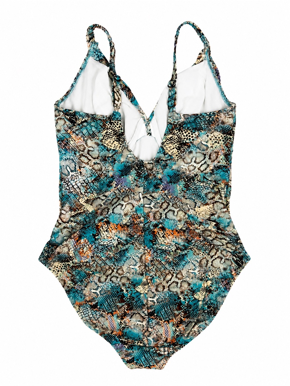 Fantasie Manila Icy Aqua Underwire Plunge One Piece Swimsuit 36G - Picture 2 of 8